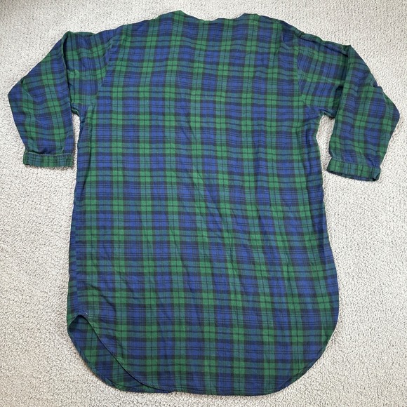 Vintage Walt Disney World Tigger Plaid Flannel Nightshirt Sleep Oversized Green - Picture 2 of 7